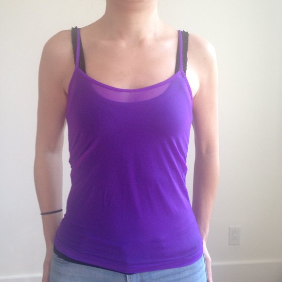 Jammers - Purple Sheer Mesh Tank Top - Picture 2 of 8